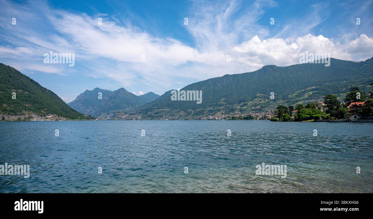 Lago d'Isolde de Sulzano, Lombardie, Italie Banque D'Images
