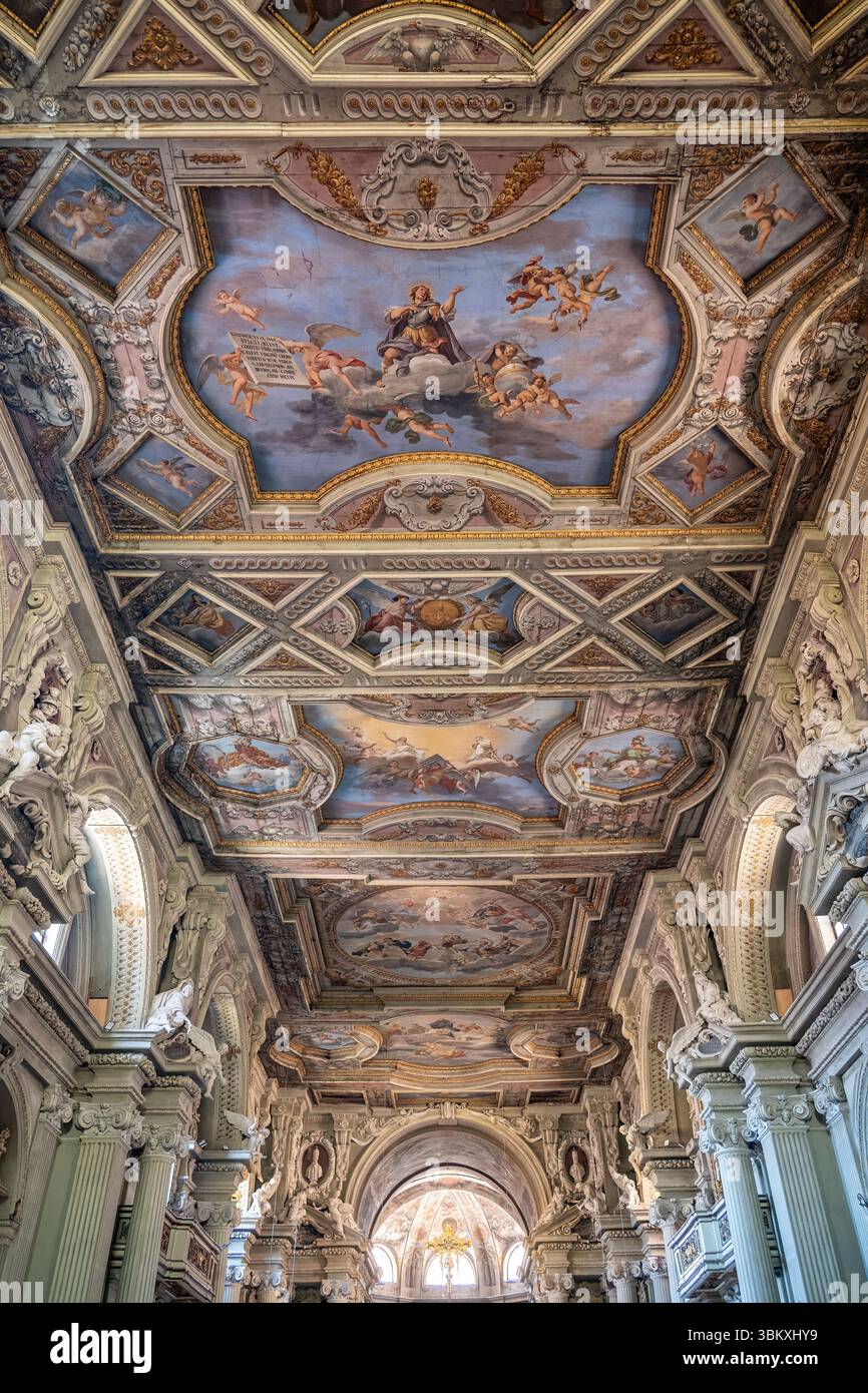 Plafond de Cattedrale di Parma, Parme, Lombardie, Italie Banque D'Images