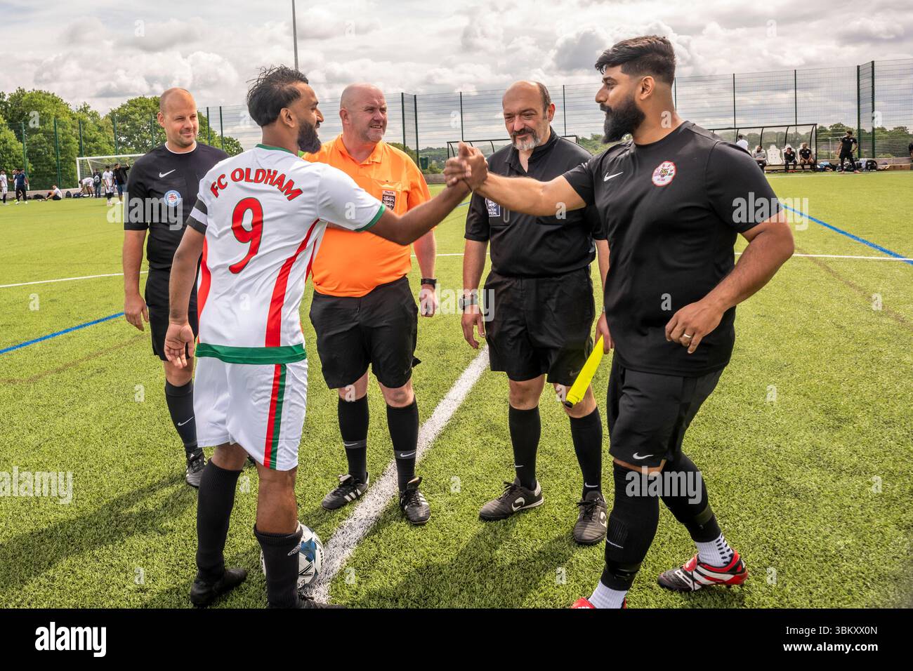 Bodington Football Hub, Leeds BEAP Charity Football match, University of, Bodington Football Hub, Otley Rd, Adel, Leeds LS16 8GY Banque D'Images