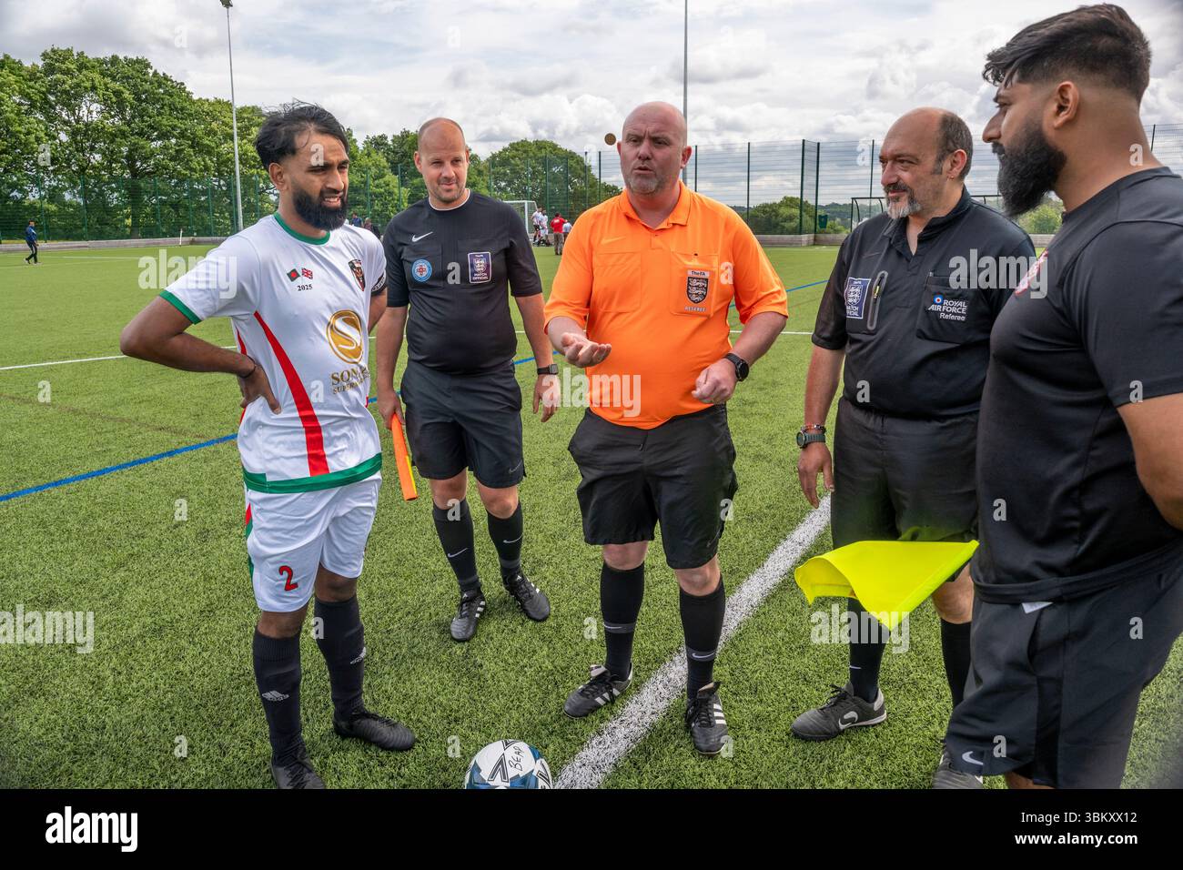 Bodington Football Hub, Leeds BEAP Charity Football match, University of, Bodington Football Hub, Otley Rd, Adel, Leeds LS16 8GY Banque D'Images