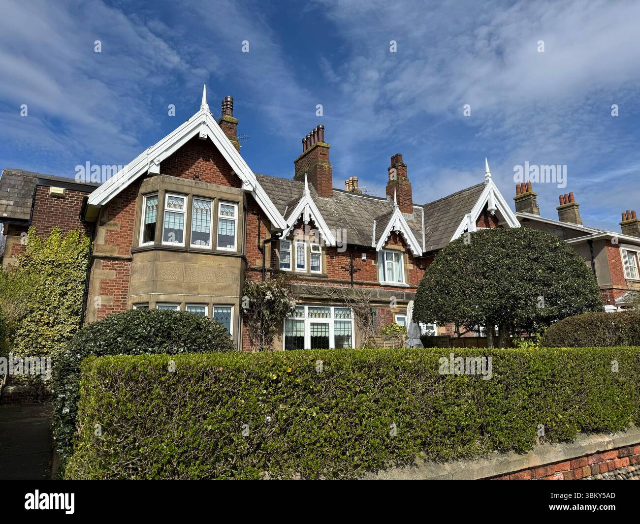 Terraces maison à East Beach, Lytham St Annes, Lancashire, Angleterre, Royaume-Uni Banque D'Images