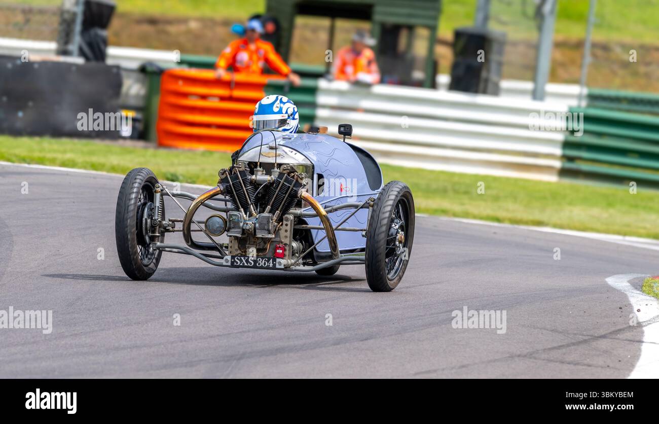 The Vintage Sports car Club, V.S.C.C. course day, Angleterre, Royaume-Uni, juin 2025. Banque D'Images