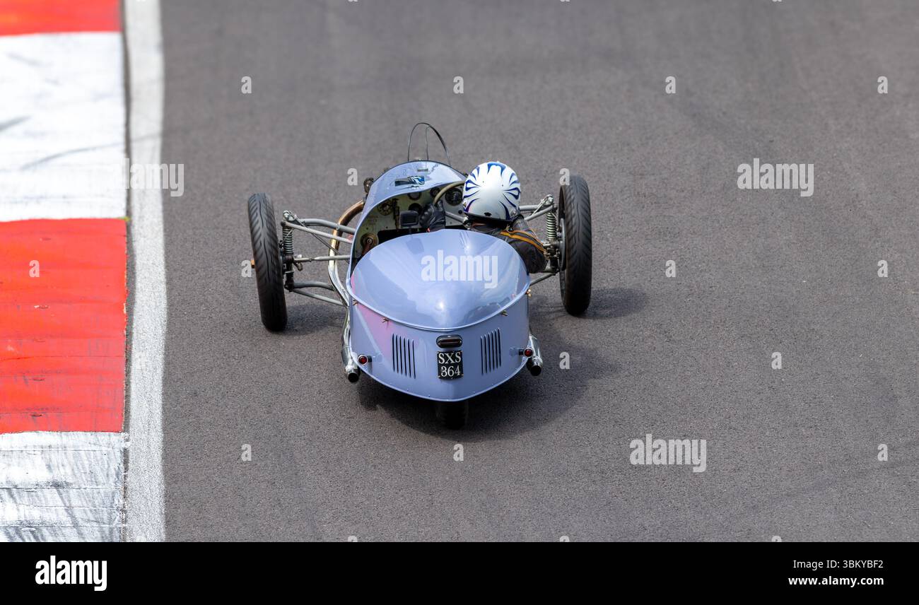 The Vintage Sports car Club, V.S.C.C. course day, Angleterre, Royaume-Uni, juin 2025. Banque D'Images