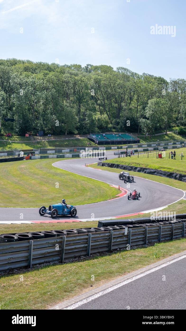 The Vintage Sports car Club, V.S.C.C. course day, Angleterre, Royaume-Uni, juin 2025. Banque D'Images