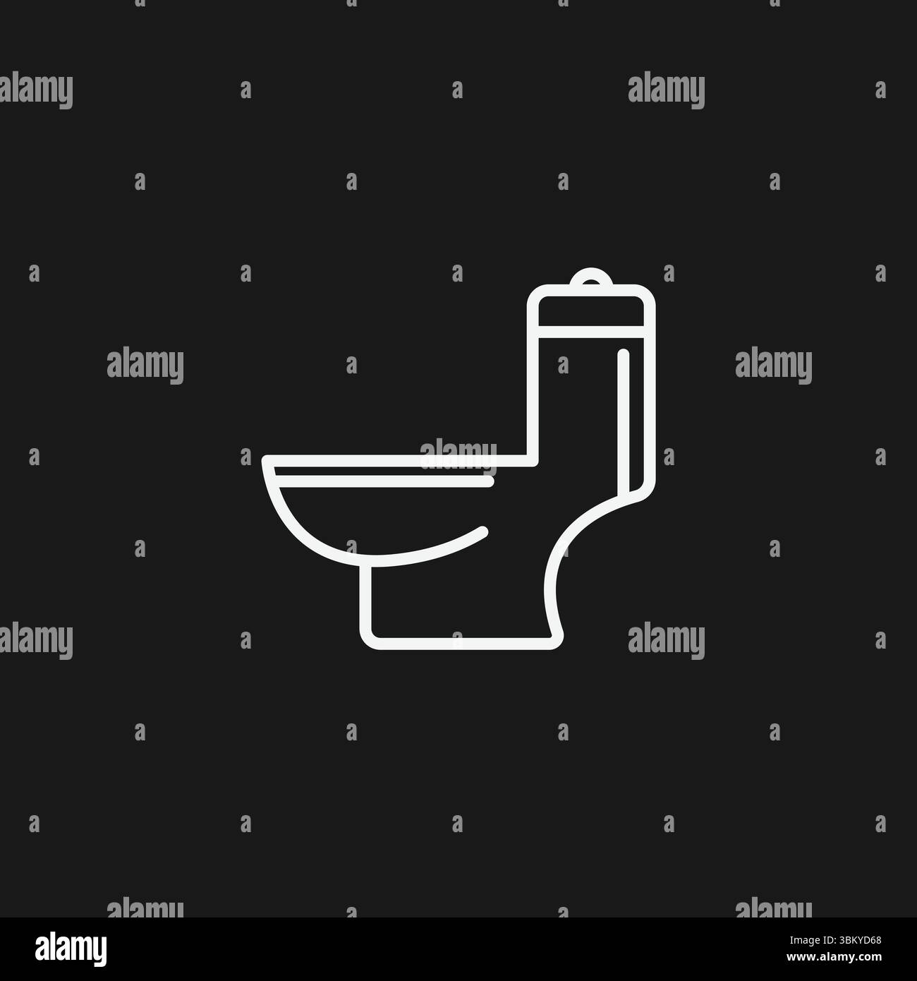 Icône toilettes, salle de bains et toilettes symbole Illustration de Vecteur