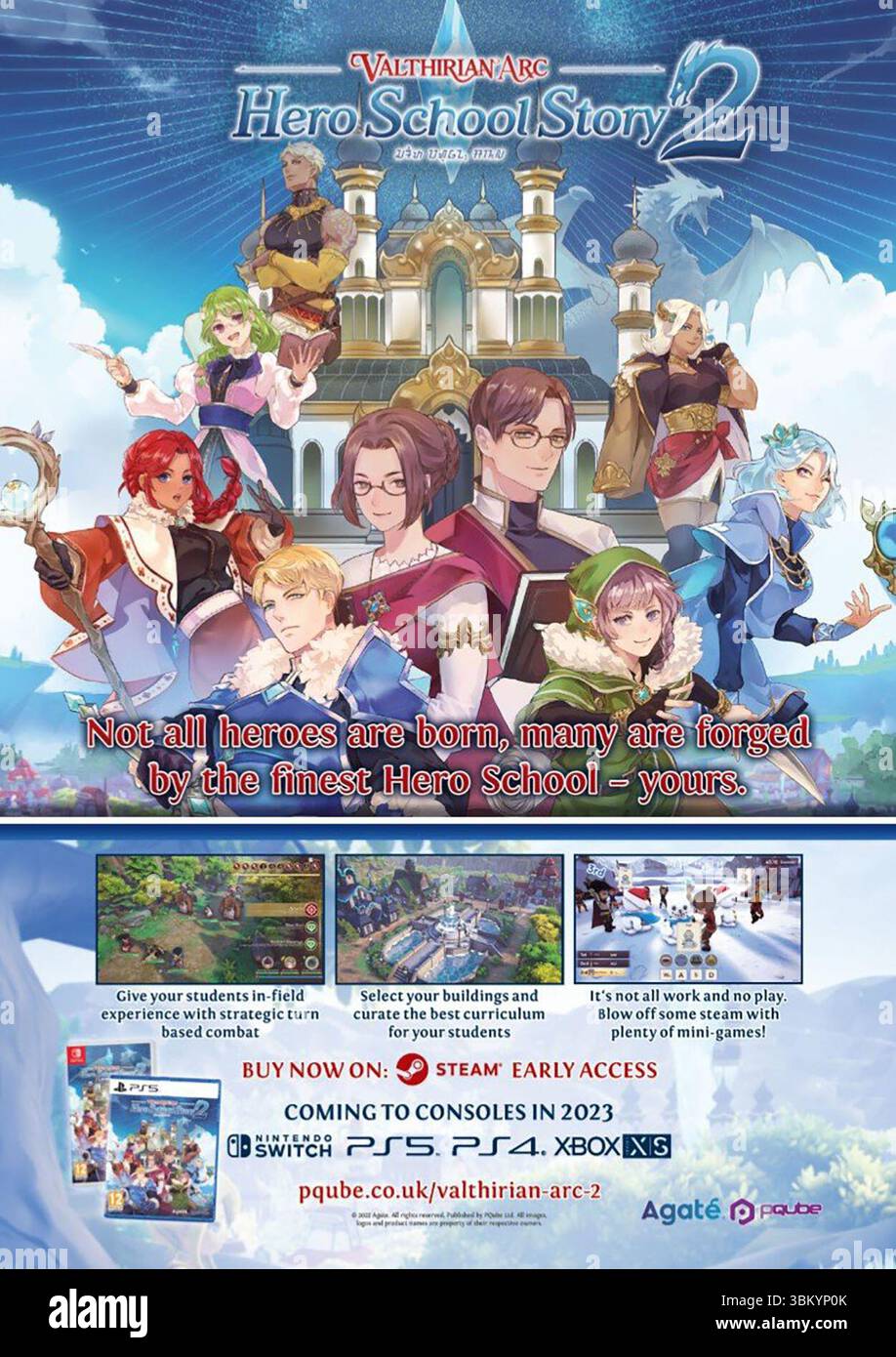2023 Valthirian Arc : Hero School Story 2 jeu vidéo promo Banque D'Images