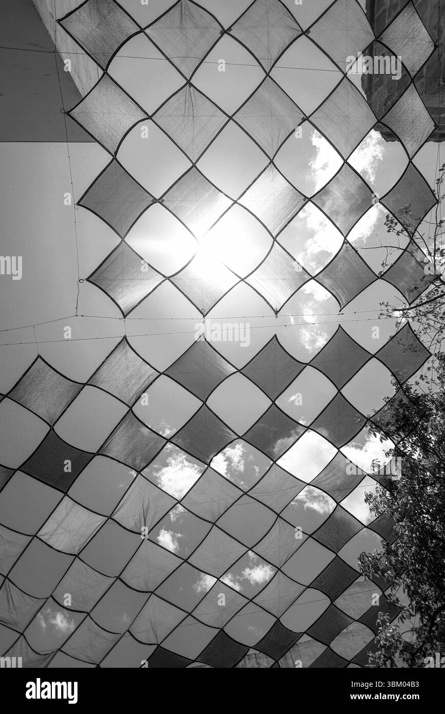 Oaxaca de Juárez, une ville du centre du Mexique, présente des bâtiments coloniaux, dont beaucoup se trouvent dans le Zócalo, la place centrale et le palais du gouvernement, avec des peintures murales colorées représentant l'histoire régionale. La place Alameda de León fait face à la façade ornée de la cathédrale d'Oaxaca. L'église Templo de Santo Domingo du XVIe siècle possède un somptueux intérieur baroque et un ancien couvent y est adjacent. ― 2005 © (photo Luis Gutierrez/Norte photo) Oaxaca de Juarez, ciudad del centro de México, edificios coloniales, muchos de los cuales están , plaza central del Zócalo, se encuentra el Palacio de Gobierno, Banque D'Images