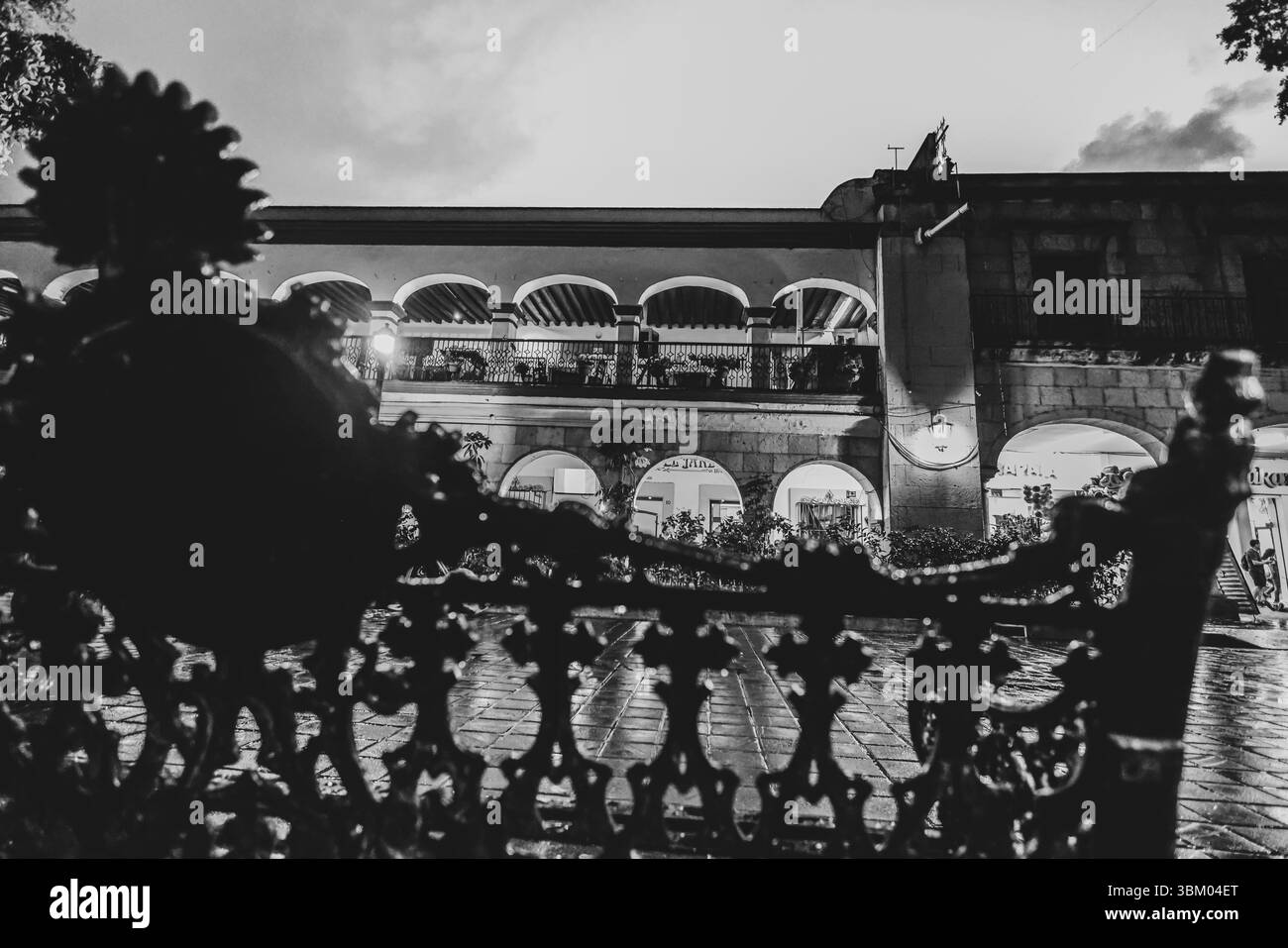 Oaxaca de Juárez, une ville du centre du Mexique, présente des bâtiments coloniaux, dont beaucoup se trouvent dans le Zócalo, la place centrale et le palais du gouvernement, avec des peintures murales colorées représentant l'histoire régionale. La place Alameda de León fait face à la façade ornée de la cathédrale d'Oaxaca. L'église Templo de Santo Domingo du XVIe siècle possède un somptueux intérieur baroque et un ancien couvent y est adjacent. ― 2005 © (photo Luis Gutierrez/Norte photo) Oaxaca de Juarez, ciudad del centro de México, edificios coloniales, muchos de los cuales están , plaza central del Zócalo, se encuentra el Palacio de Gobierno, Banque D'Images