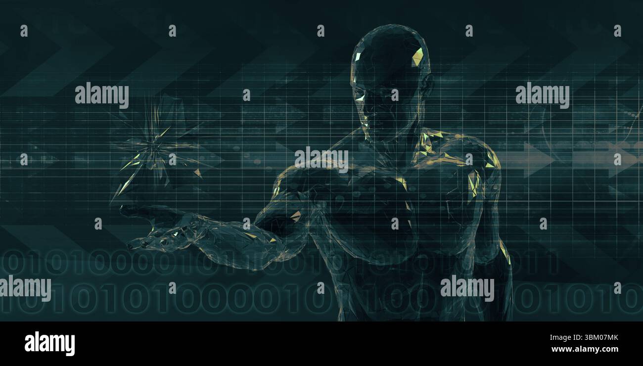 Système de santé numérique et logiciel Technologie corps comme concept Banque D'Images