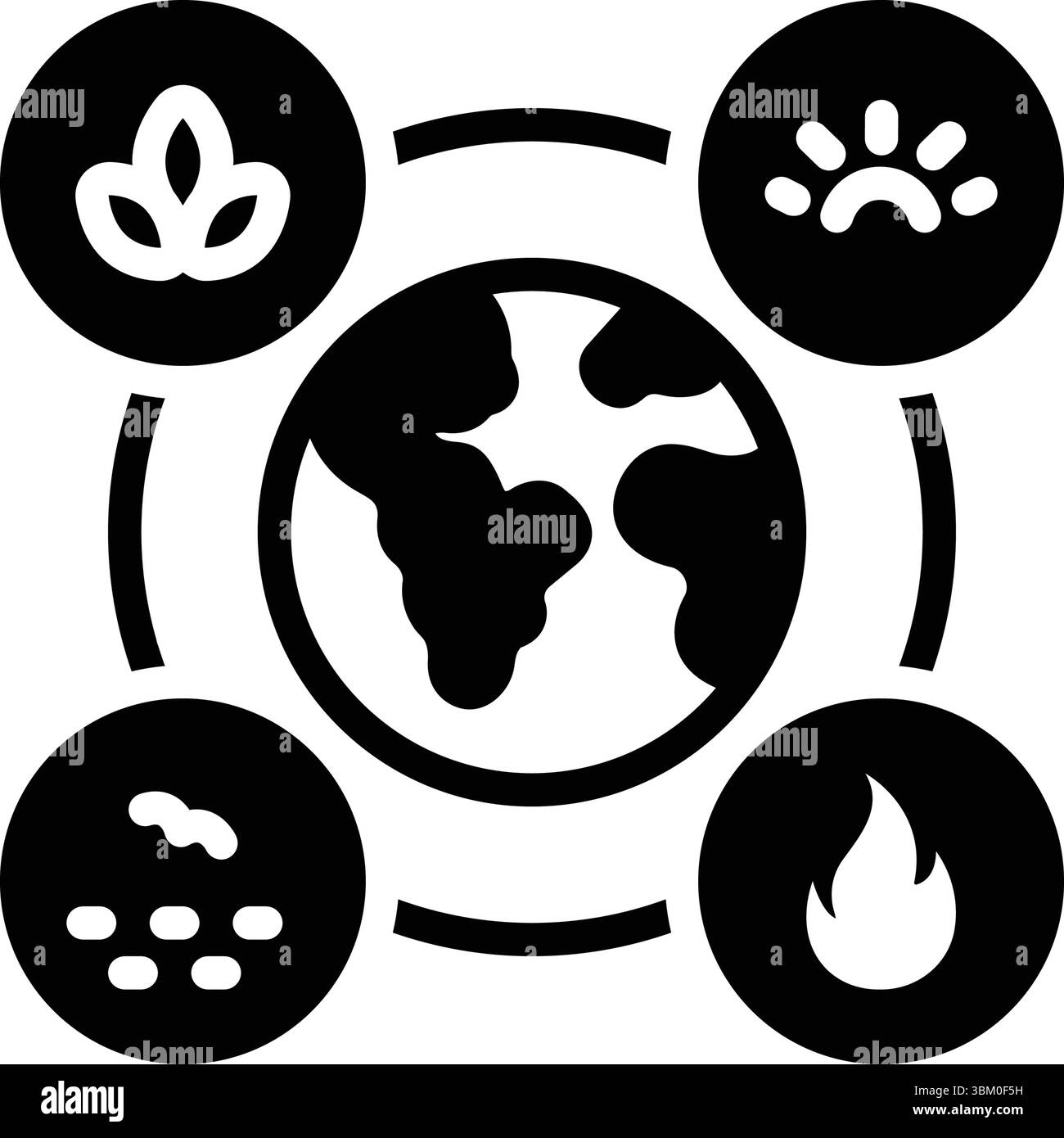 Icône pour ressource naturelle, naturelle Illustration de Vecteur