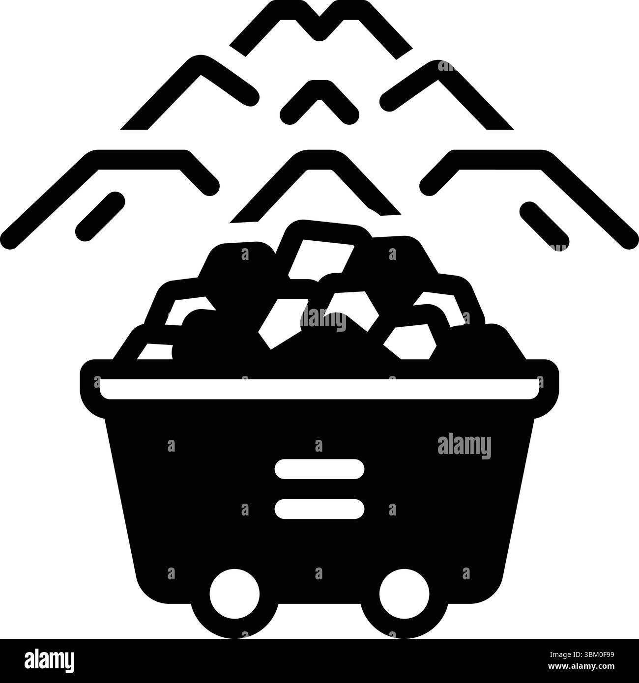 Icône pour Coalpit, charbon Illustration de Vecteur