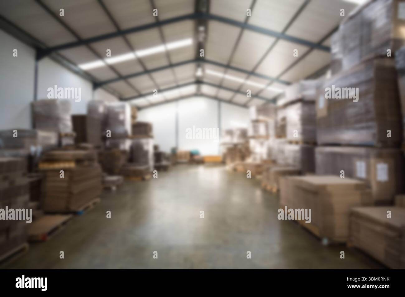 Image défocalisée d'une pile de boîtes Banque D'Images