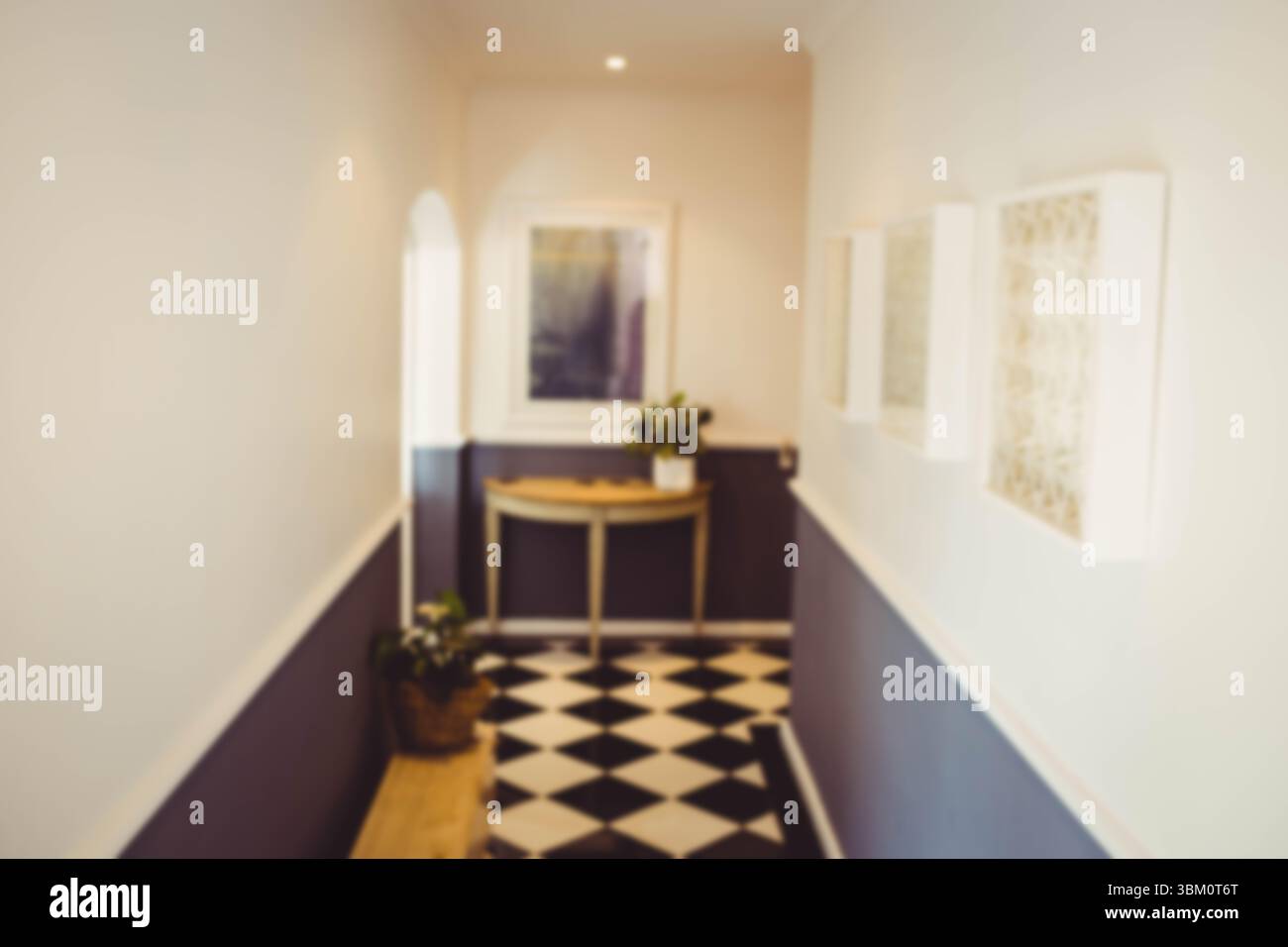Image défocalisée d'un couloir vide Banque D'Images