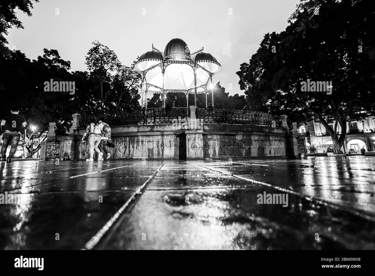 Oaxaca de Juárez, une ville du centre du Mexique, présente des bâtiments coloniaux, dont beaucoup se trouvent dans le Zócalo, la place centrale et le palais du gouvernement, avec des peintures murales colorées représentant l'histoire régionale. La place Alameda de León fait face à la façade ornée de la cathédrale d'Oaxaca. L'église Templo de Santo Domingo du XVIe siècle possède un somptueux intérieur baroque et un ancien couvent y est adjacent. ― 2005 © (photo Luis Gutierrez/Norte photo) Oaxaca de Juarez, ciudad del centro de México, edificios coloniales, muchos de los cuales están , plaza central del Zócalo, se encuentra el Palacio de Gobierno, Banque D'Images