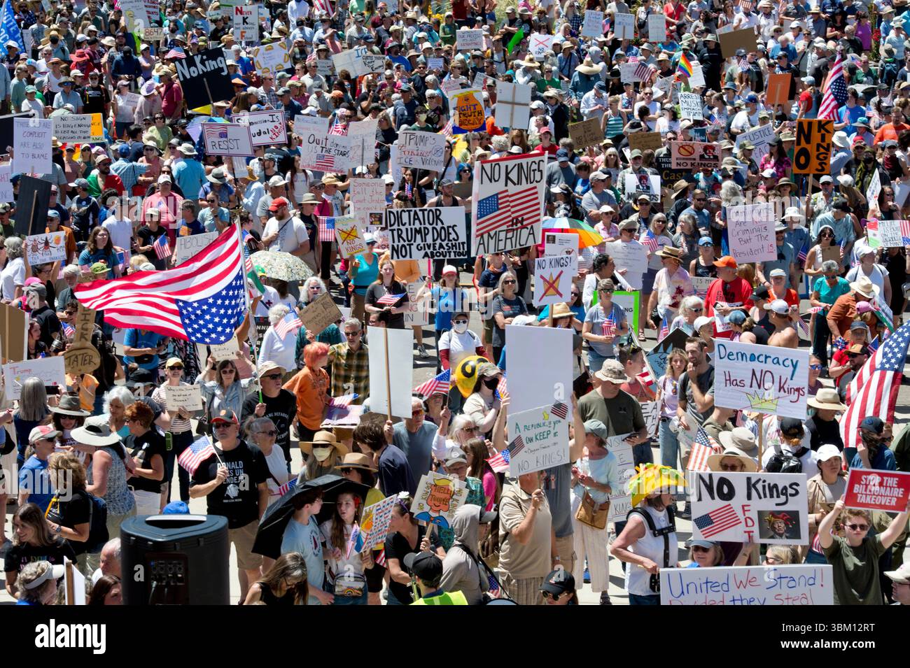 Rassemblement 'No Kings' à Boise ID le 14 juin 2025 Banque D'Images