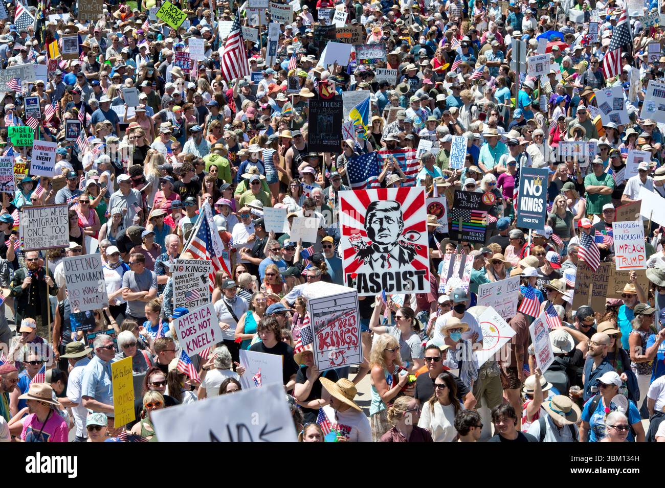 Rassemblement anti-Trump à Boise Idaho le 17 mars 2025 Banque D'Images