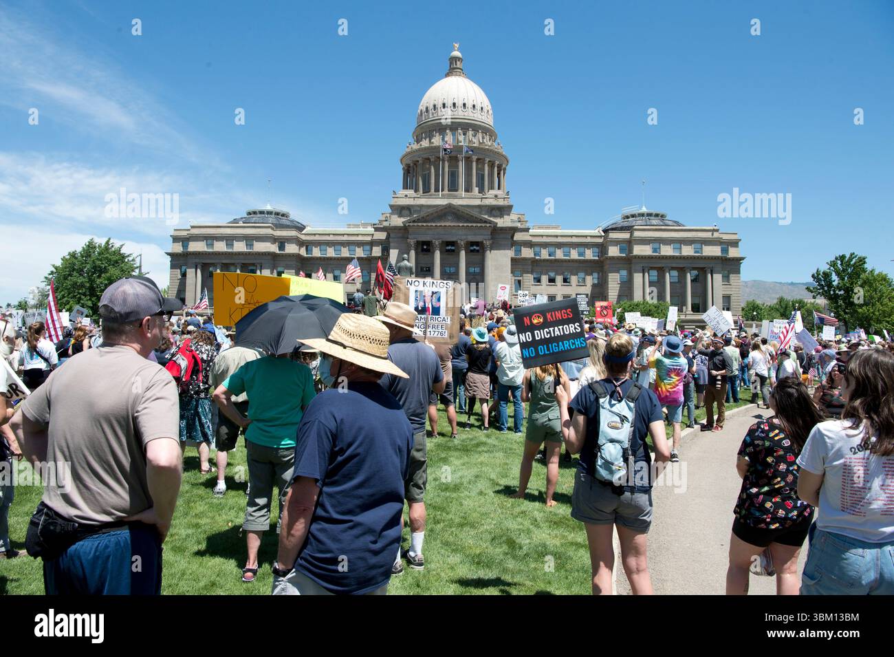 Rassemblement 'No Kings' à Idaho Statehouse le 14 juin 2025 Banque D'Images