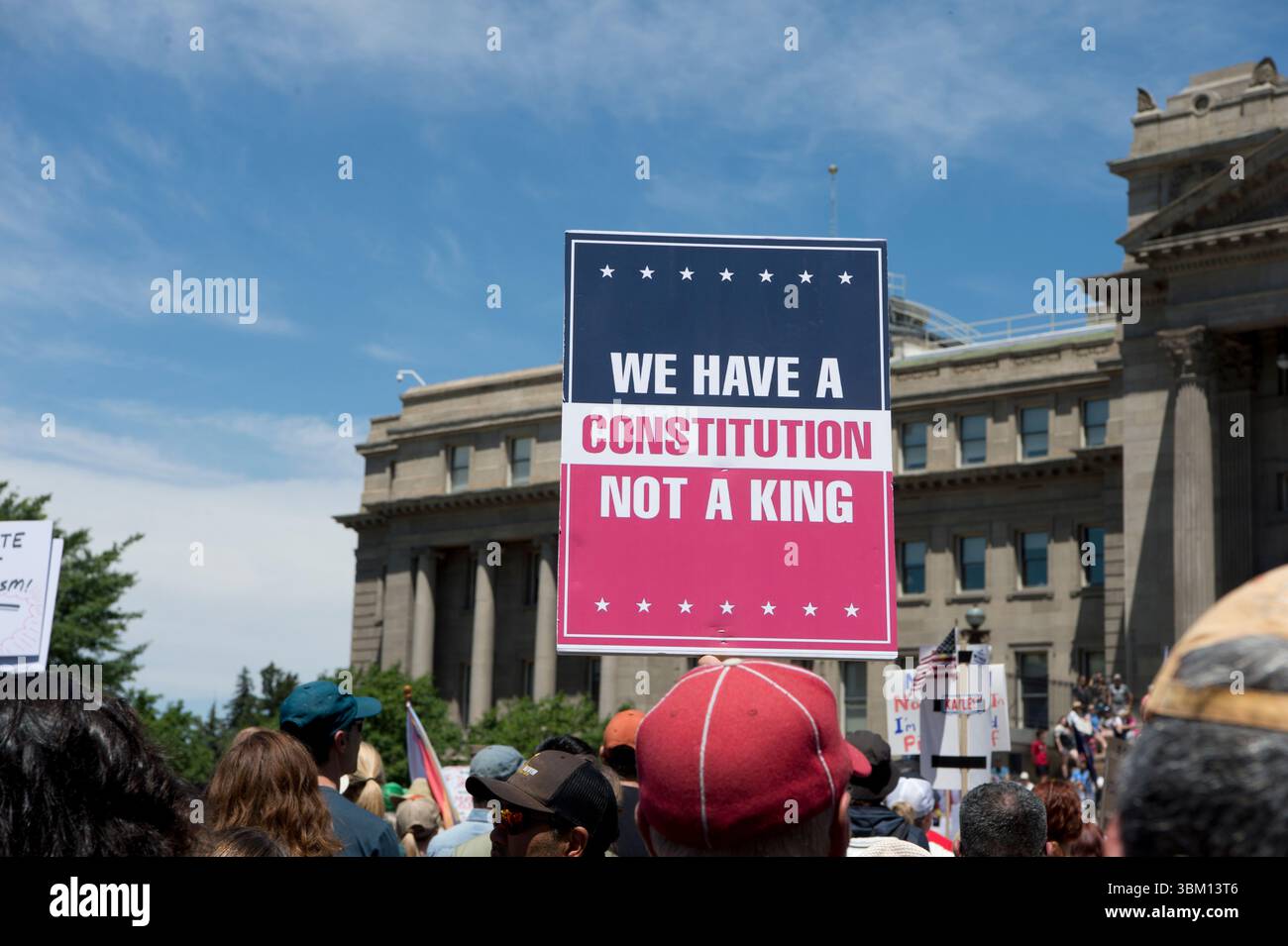 Rassemblement 'No Kings' à Idaho Statehouse le 14 juin 2025 Banque D'Images