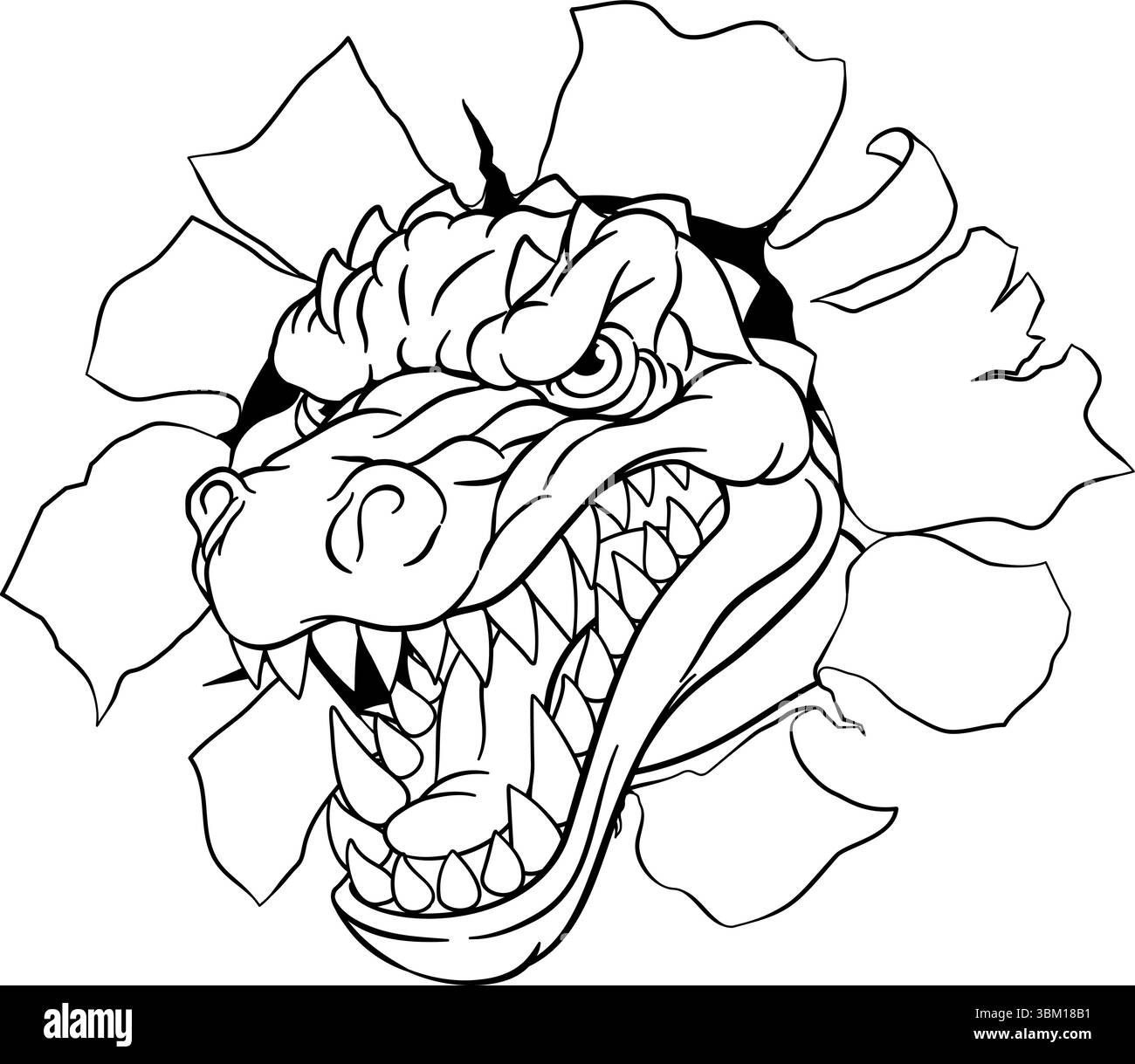 Dinosaure Crocodile Alligator Lizard Mascot Sports Mascot Illustration de Vecteur