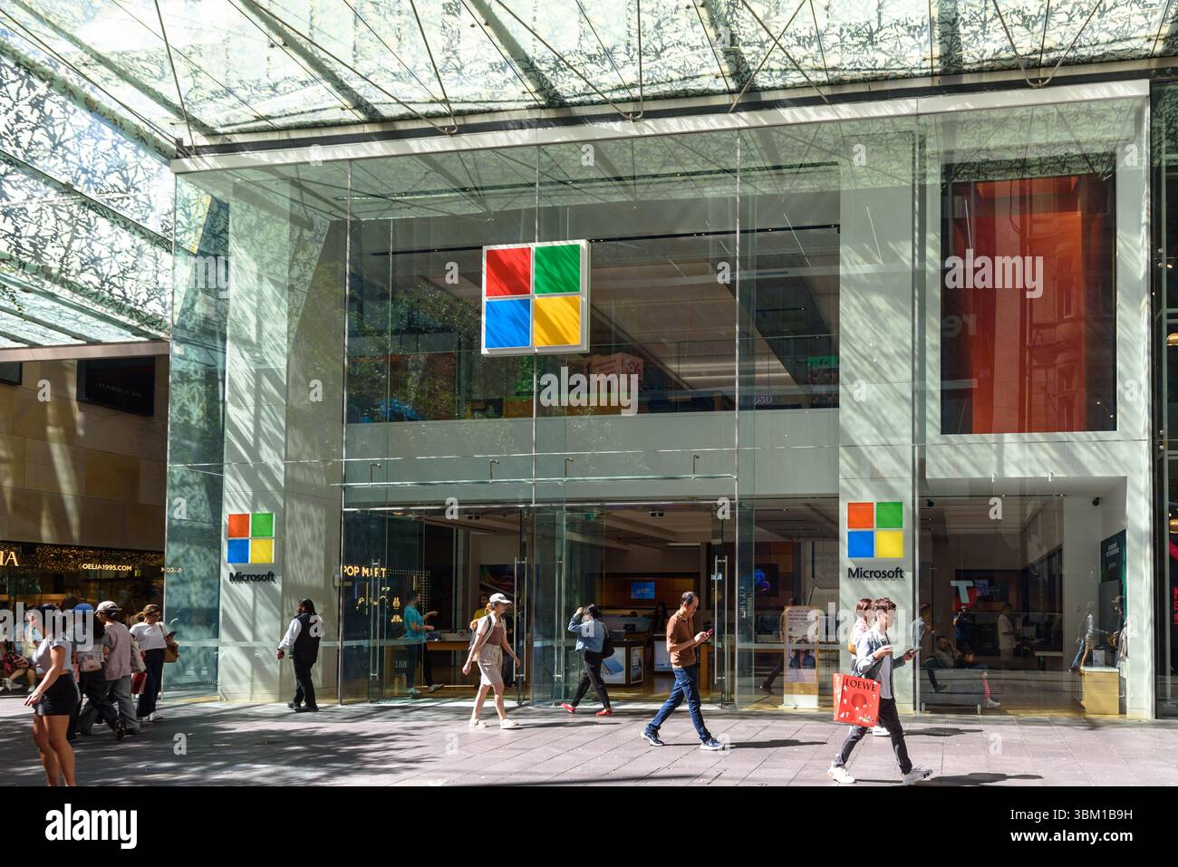 Microsoft Store sur Pitt Street Mall à Sydney, Australie Banque D'Images