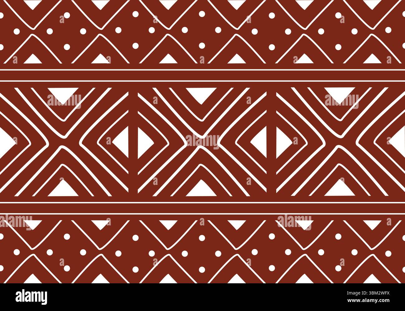 Tissu imprimé African Bogolan Illustration de Vecteur