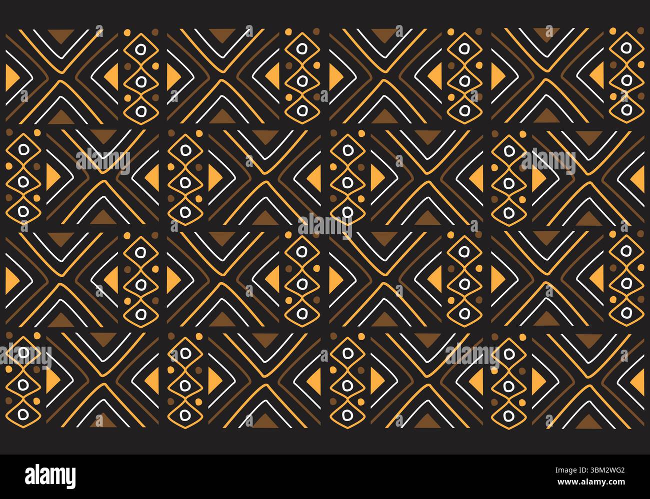 Tissu imprimé African Bogolan Illustration de Vecteur