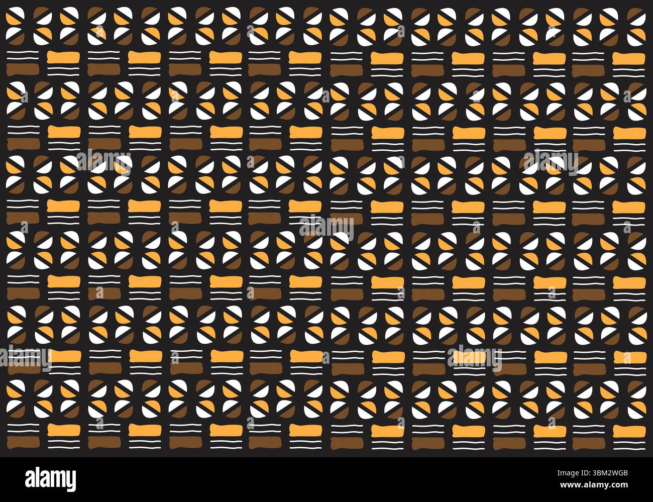 Tissu imprimé African Bogolan Illustration de Vecteur