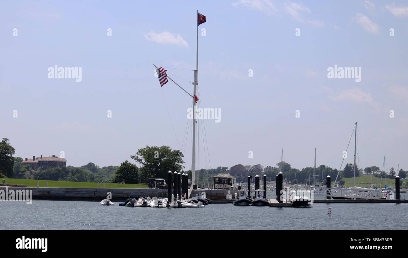 New York Yacht Club à Newport, RI Banque D'Images