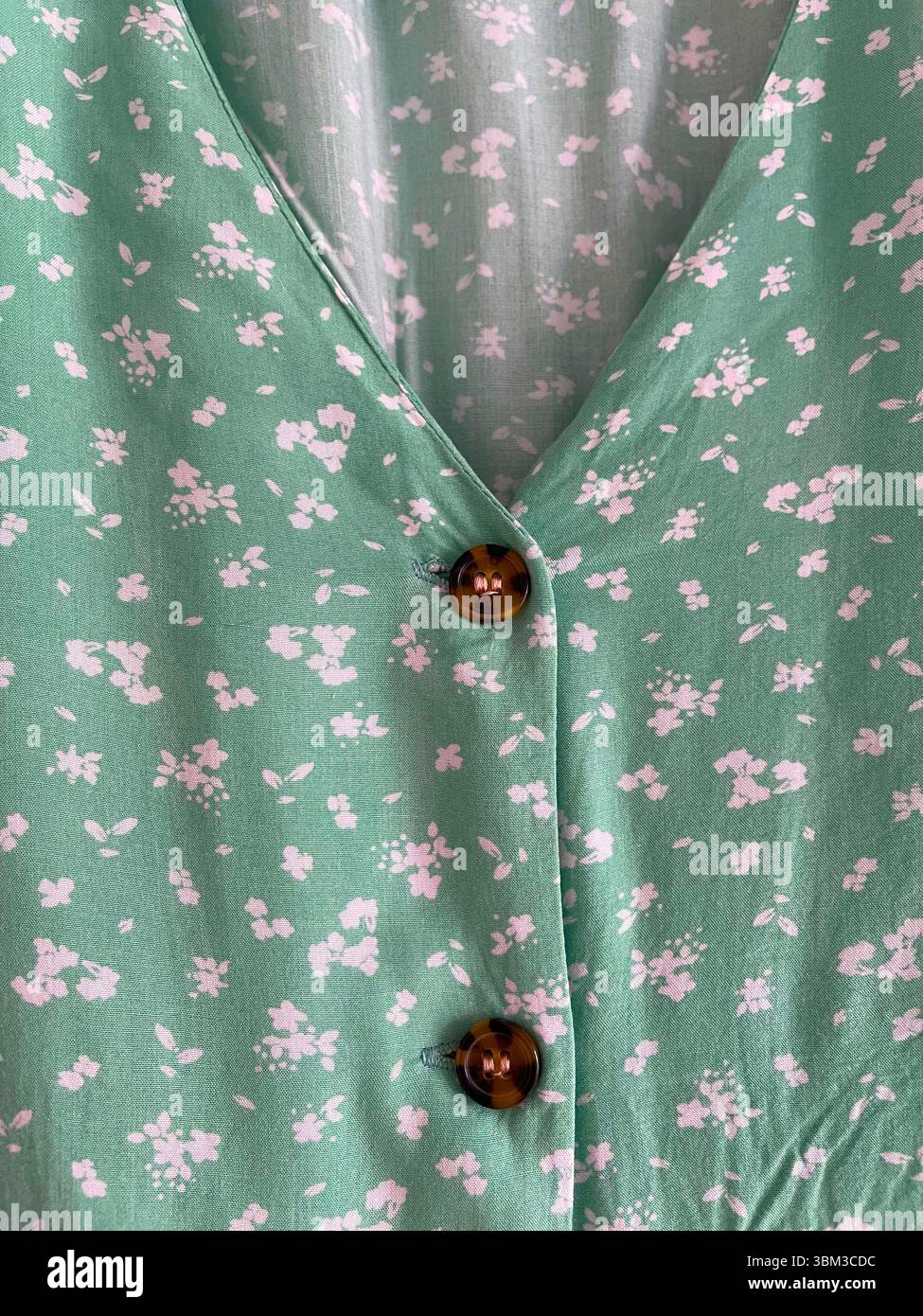 Détail de robe verte. Banque D'Images