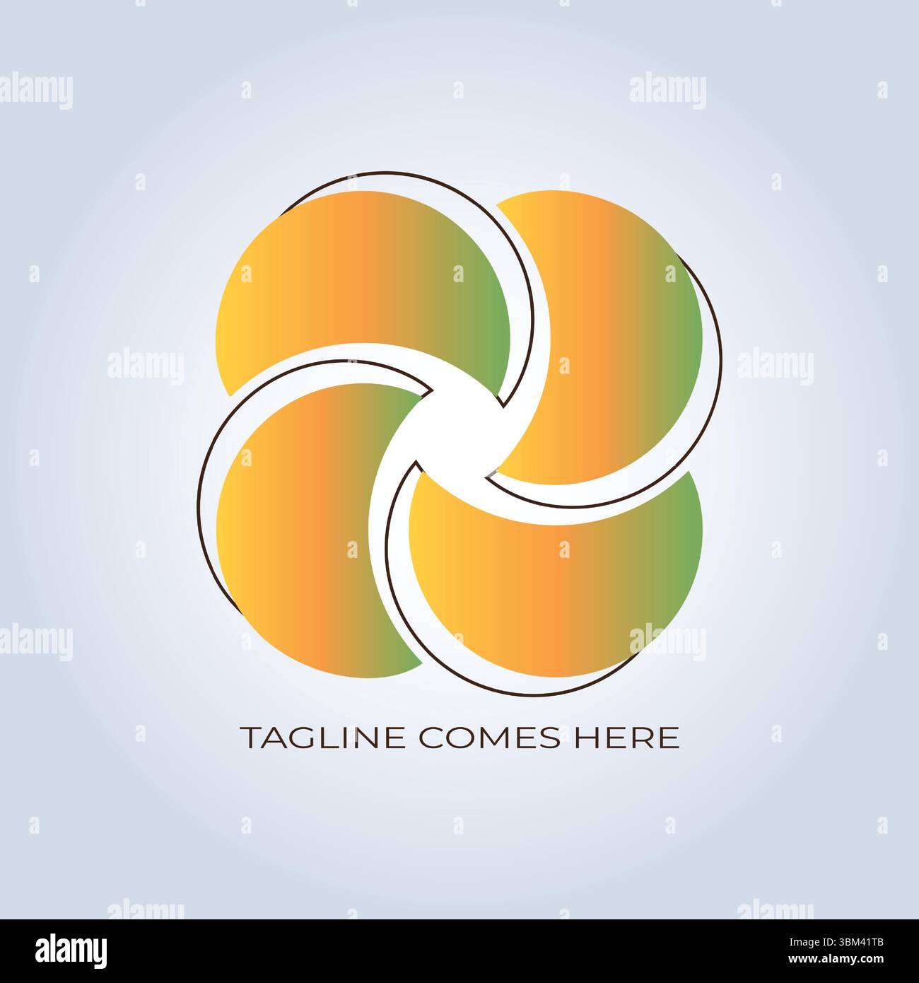 Modèle d'art de conception de logo d'entreprise circulaire Illustration de Vecteur