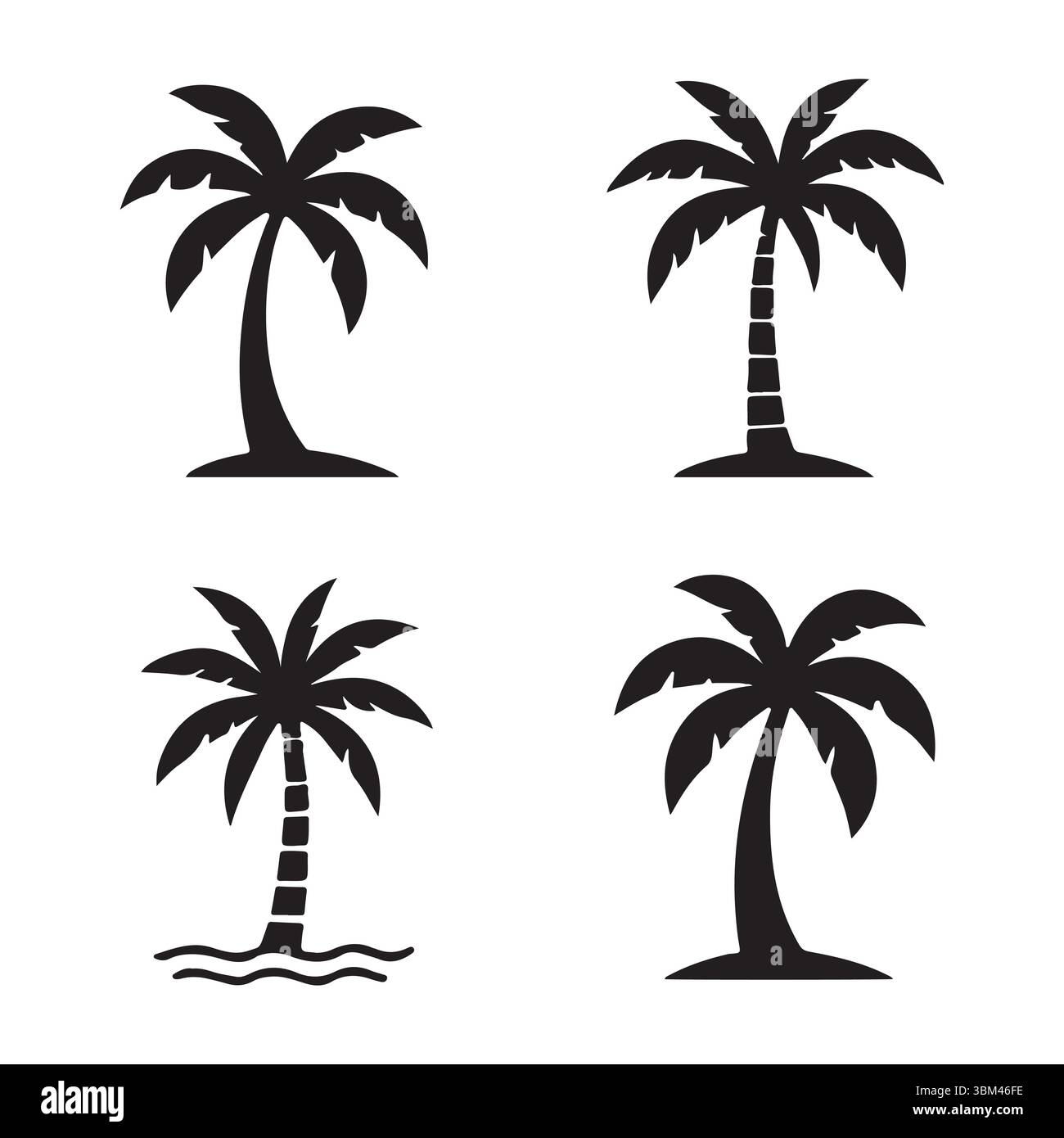 Illustration de silhouette de palmier Illustration de Vecteur