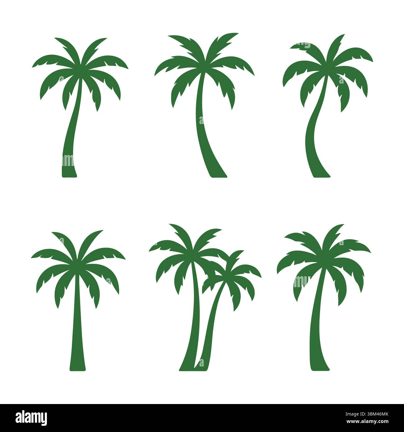 Ensemble de vecteur silhouette de palmier Illustration de Vecteur