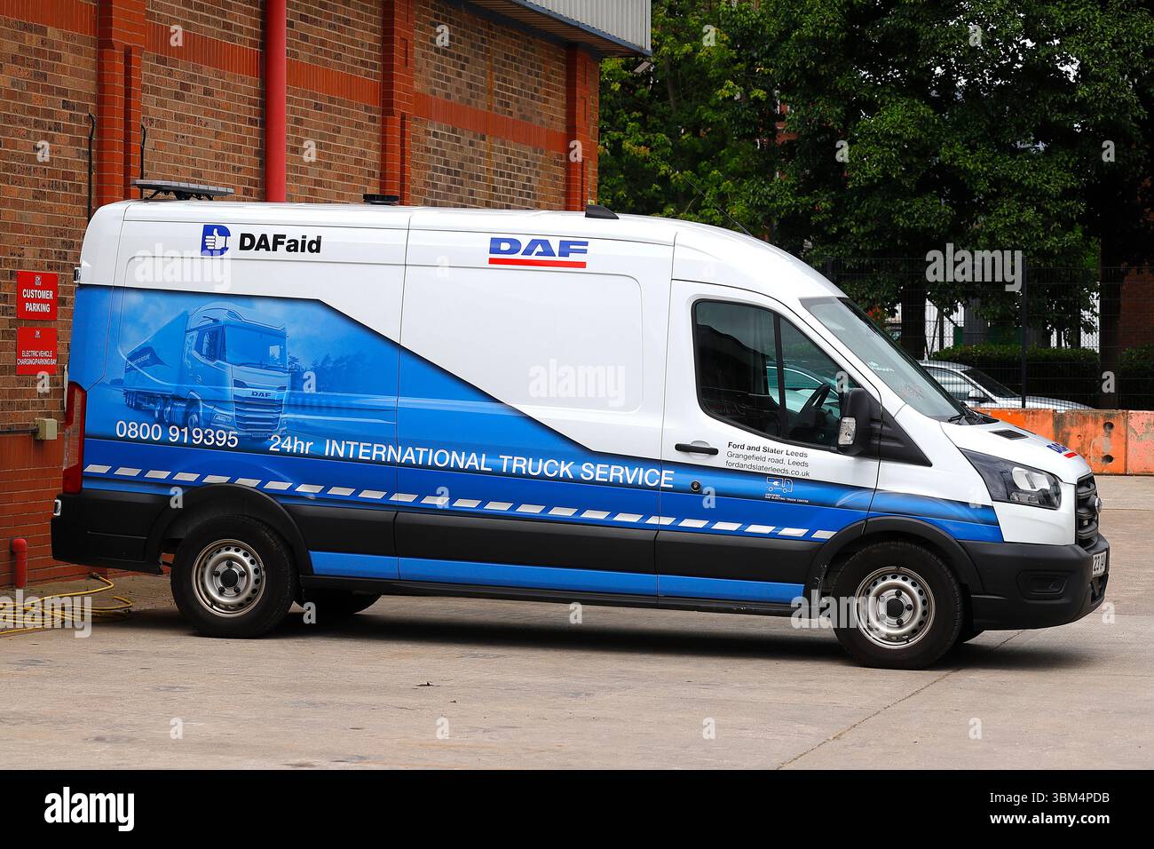 Véhicule de service de camion DAFaid Banque D'Images