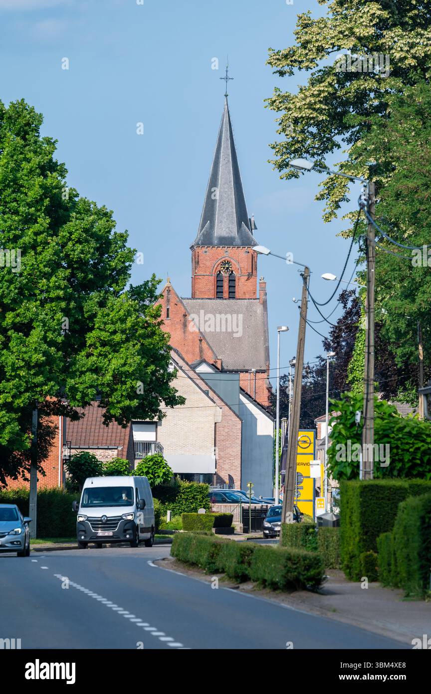 Église Saint-Nicolas Vorst Meerlaar à Laakdal, province d'Anvers, Belgique 19 juin 2025 Banque D'Images