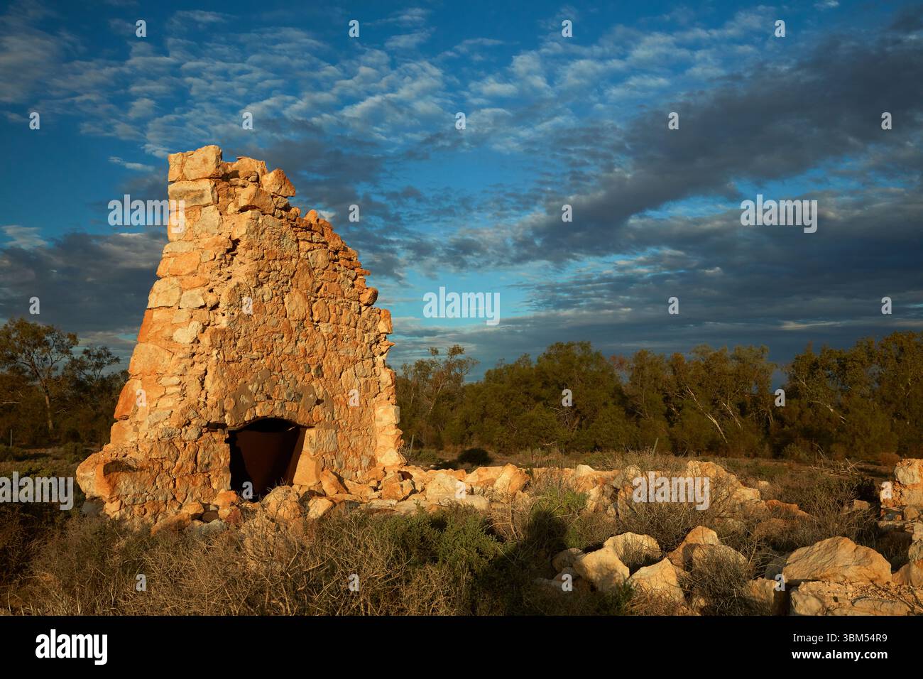Blanchewater Ruins, Strzelecki Track, Australie. Banque D'Images