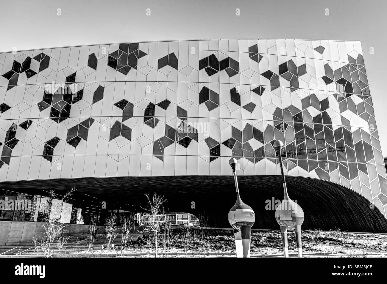 Détails architecturaux de la bibliothèque de Calgary à Calgary, Alberta Banque D'Images