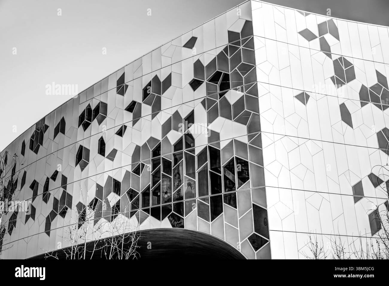 Détails architecturaux de la bibliothèque de Calgary à Calgary, Alberta Banque D'Images