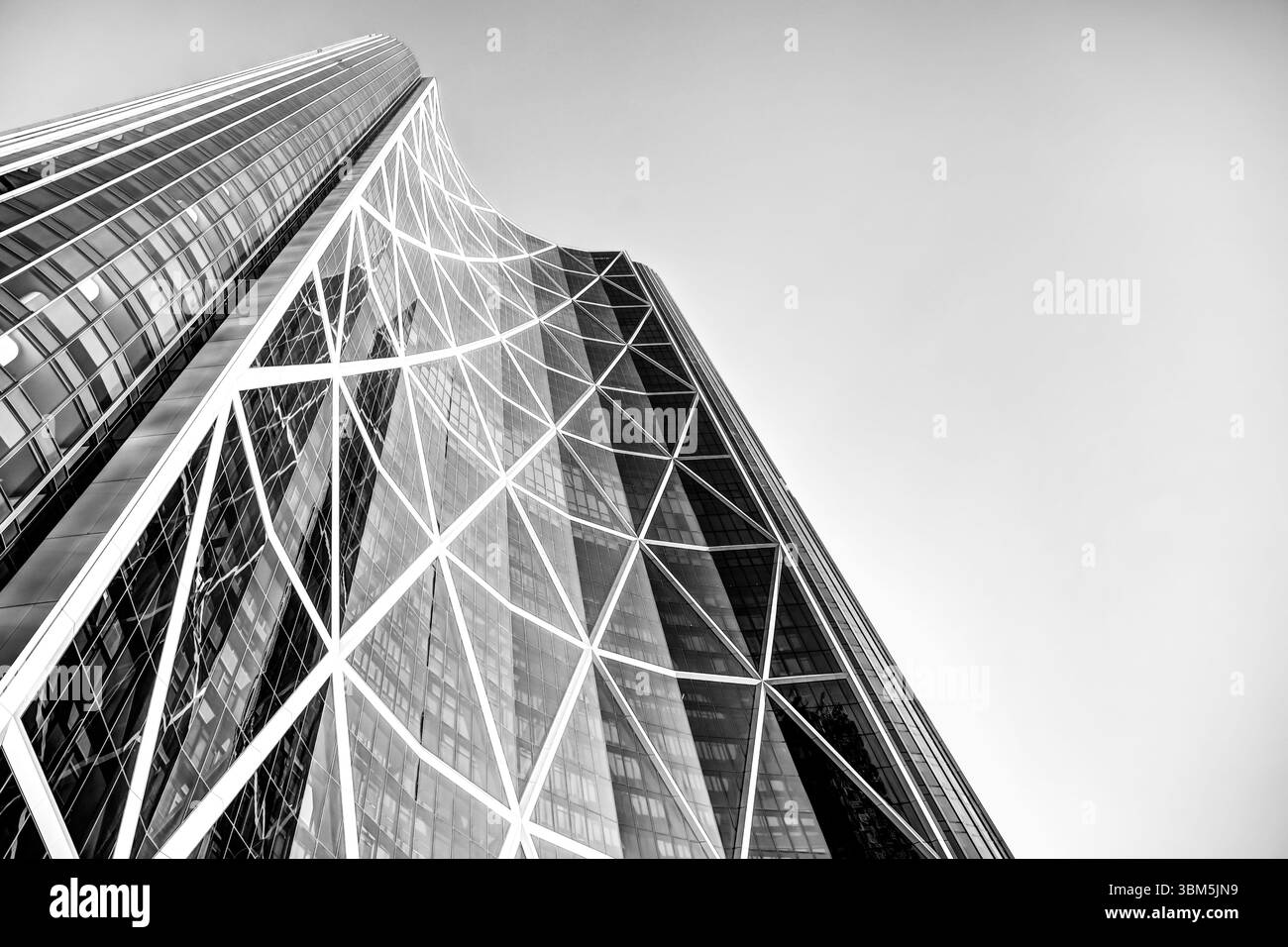 Détails architecturaux de la Tour Bow à Calgary, Alberta Banque D'Images