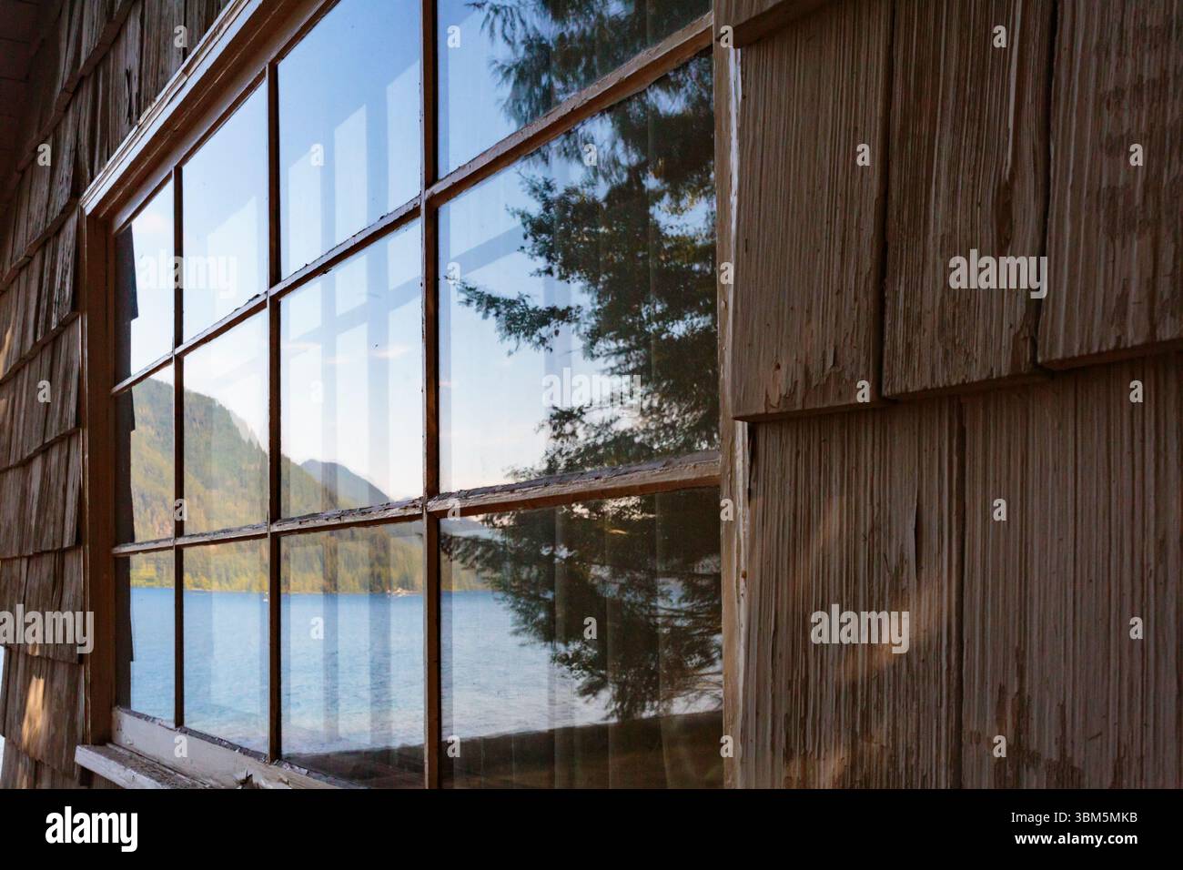 Roosevelt Cabins, Lake Crescent Lodge, Olympic National Park, Port Angeles, État de Washington, ÉTATS-UNIS. Banque D'Images