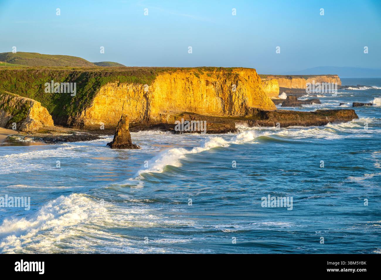 Lumière du soir sur la côte Pacifique, Californie, USA, par Dominique Braud/Dembinsky photo Assoc Banque D'Images
