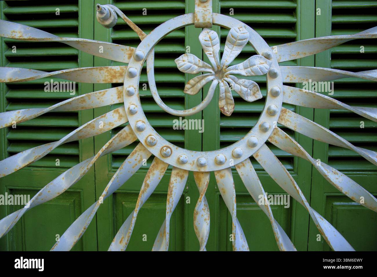 Portail moderniste, Calle Gran via. Soller. Sierra de Tramuntana. Majorque. Illes Balear. Espagne Banque D'Images
