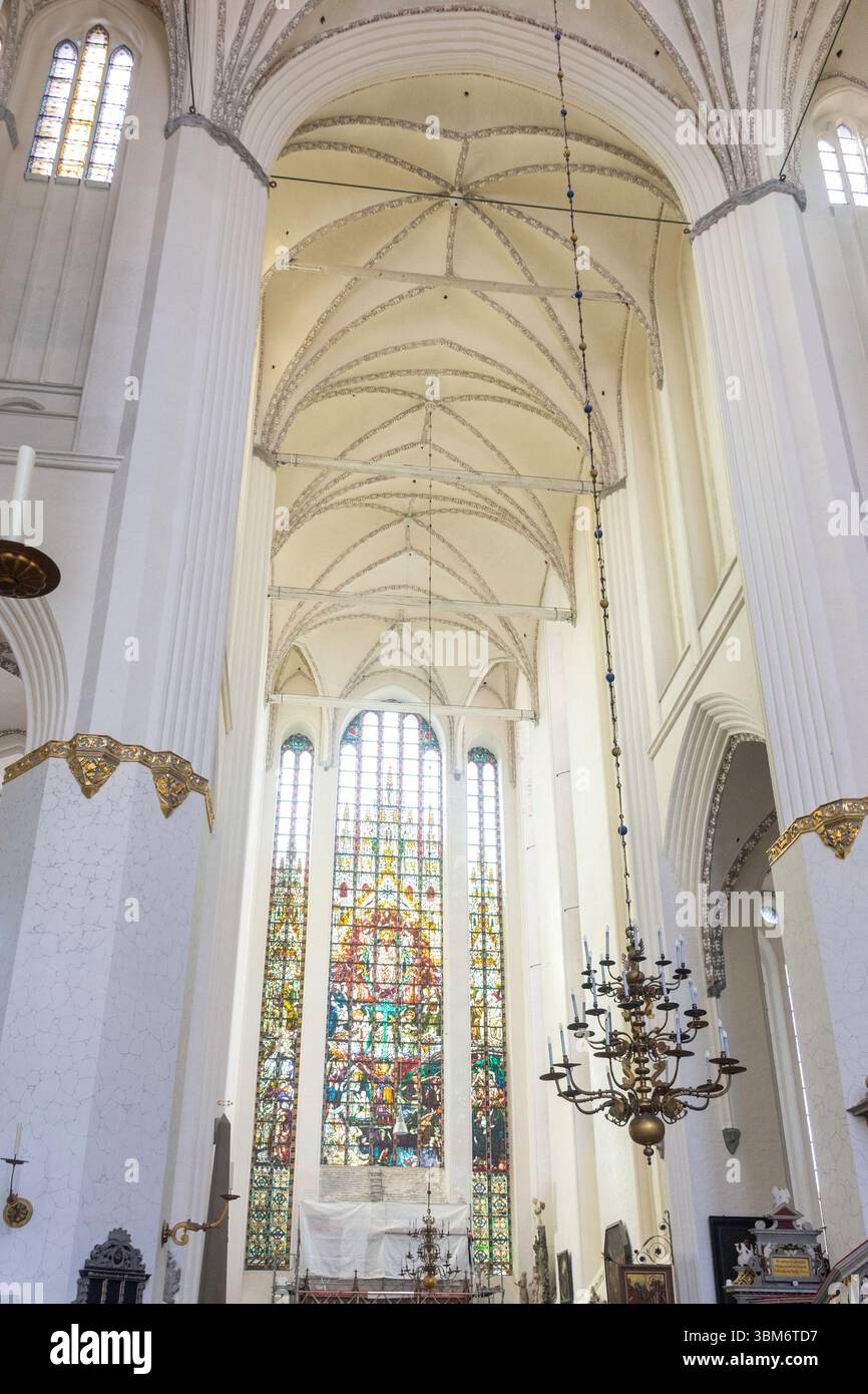 Nef intérieure de l'église Marie (Marienkirche), Marienkirche, Rostock Altstadt, Rostock, Mecklenburg-Poméranie occidentale, République fédérale d'Allemagne Banque D'Images