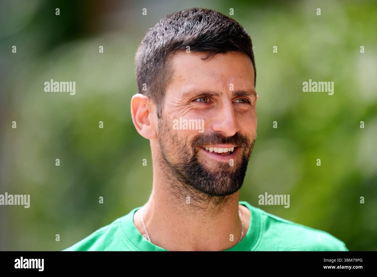 Photo du dossier datée du 23-06-2025 de Novak Djokovic qui a fêté son 38e anniversaire en mai et il n'est que trop conscient que le temps presse s'il doit décrocher un 25e titre de grand chelem record. Date d'émission : mercredi 25 juin 2025. Banque D'Images