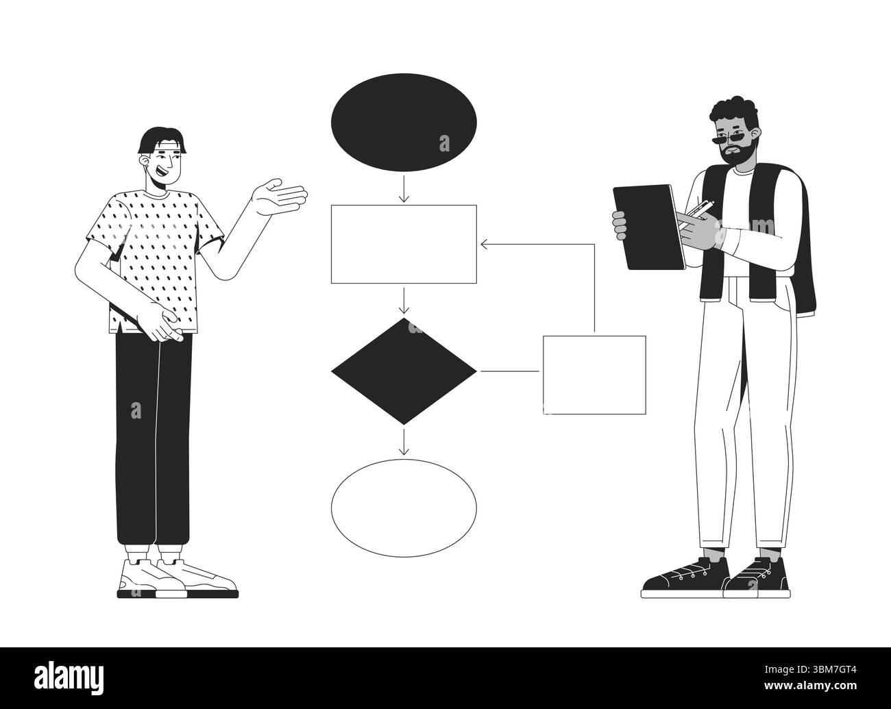 Concept d'illustration de lignes d'algorithmes et de structures de données d'apprentissage Illustration de Vecteur