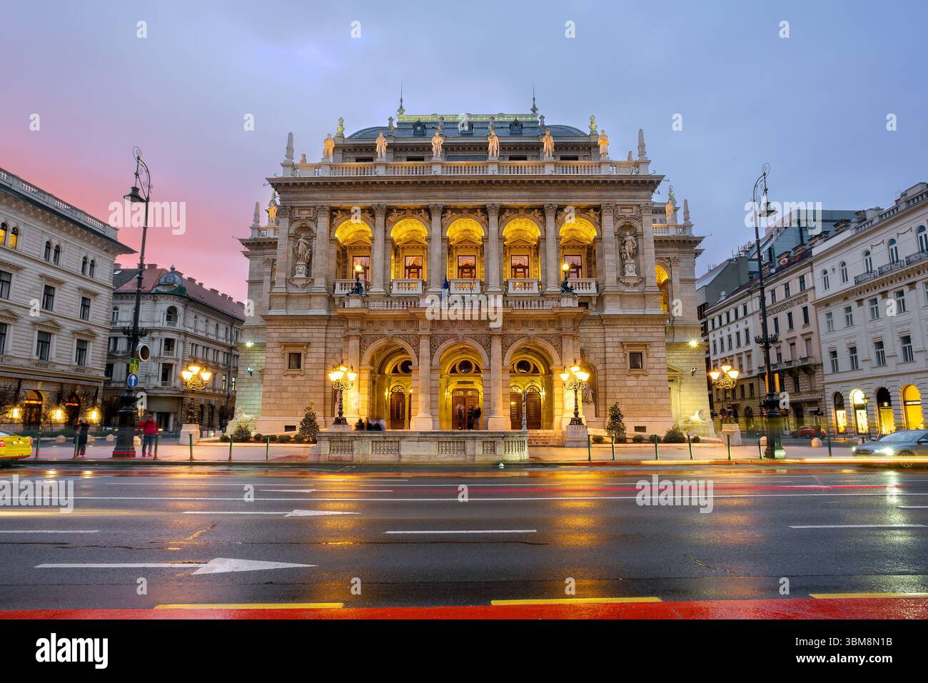 Bâtiment de l'Opéra hongrois Banque D'Images