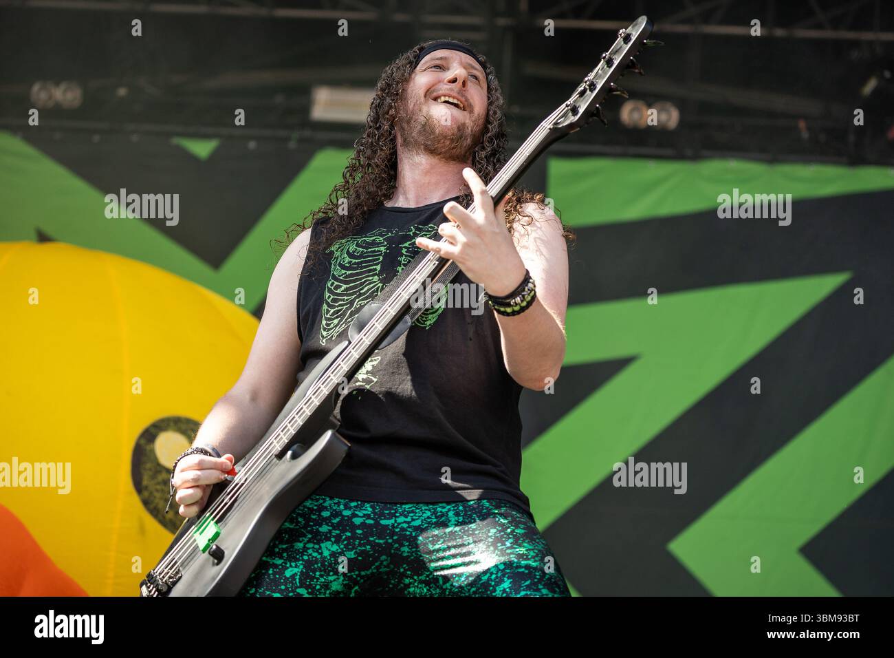 Gareth Murdock d'Alestrorm au tons of Rock Festival 2025 Banque D'Images