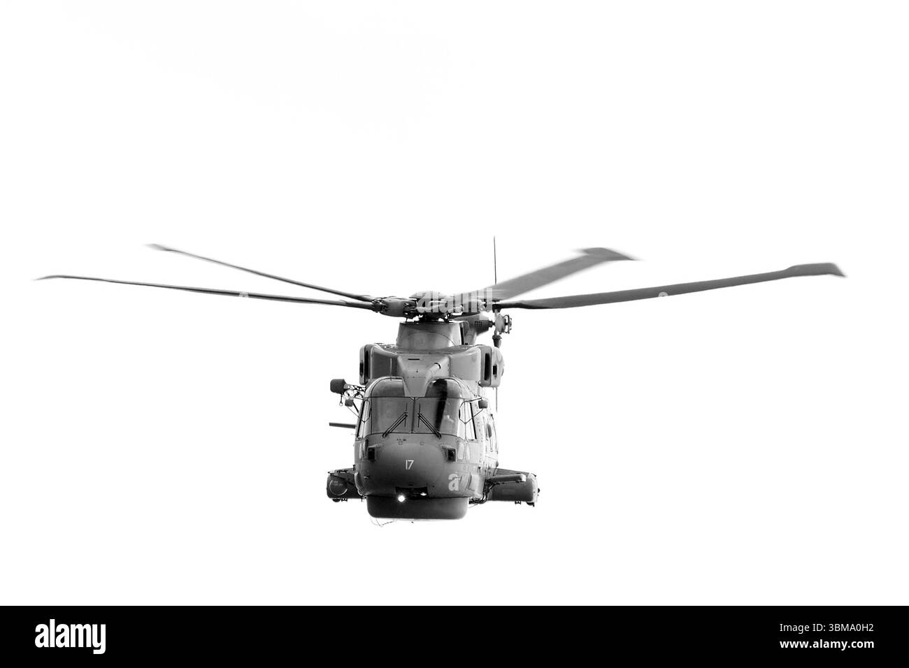 Royal Navy Agusta Westland AW101, ZH858, hélicoptère de guerre anti-sous-marine 'B' (ASW), HMS Sultan à Gosport Banque D'Images