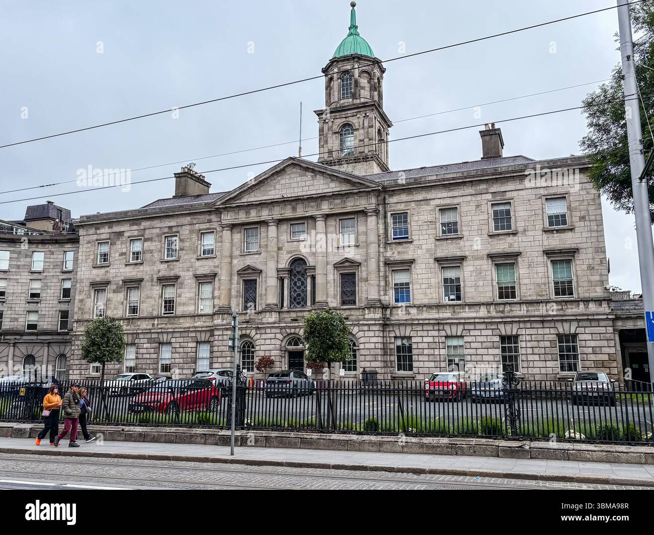 Customs House, bâtiment néoclassique historique sur la rivière Liffey dans le centre-ville de Dublin, Irlande. Conçu par James Gandon. Banque D'Images