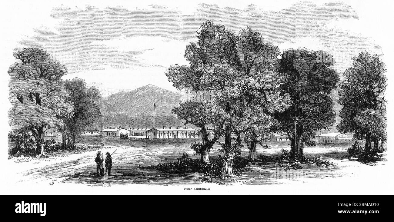 Gravure du fort Arbuckle pendant la guerre de Sécession Banque D'Images