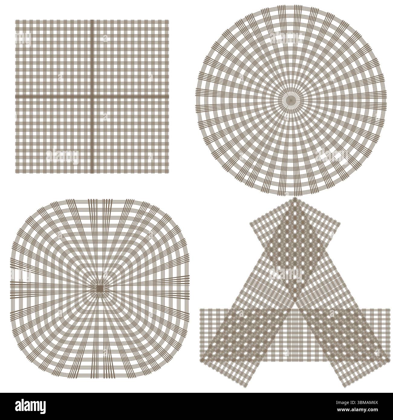 Collection de formes géométriques. Eléments triangulaires circulaires. Motif polygonal abstrait. Ligne vectorielle Illustration de Vecteur